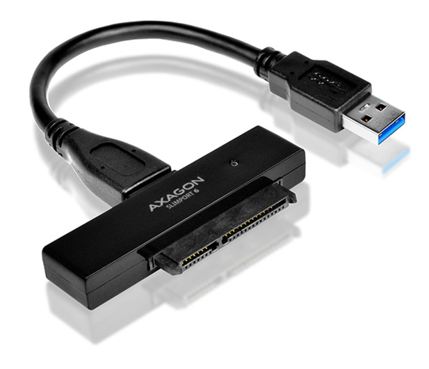 AXAGON ADSA-1S6 Adapter USB 3.0 - SATA 6G do szybkiego przyłączenia 2.5" SSD/HDD, z pudełkiem - 1353412 - zdjęcie